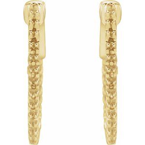 14K Yellow 1.5 mm Round Inside-Outside 23 mm Hinged Hoop Earring Mountings Ethereal Legacy Boutiques