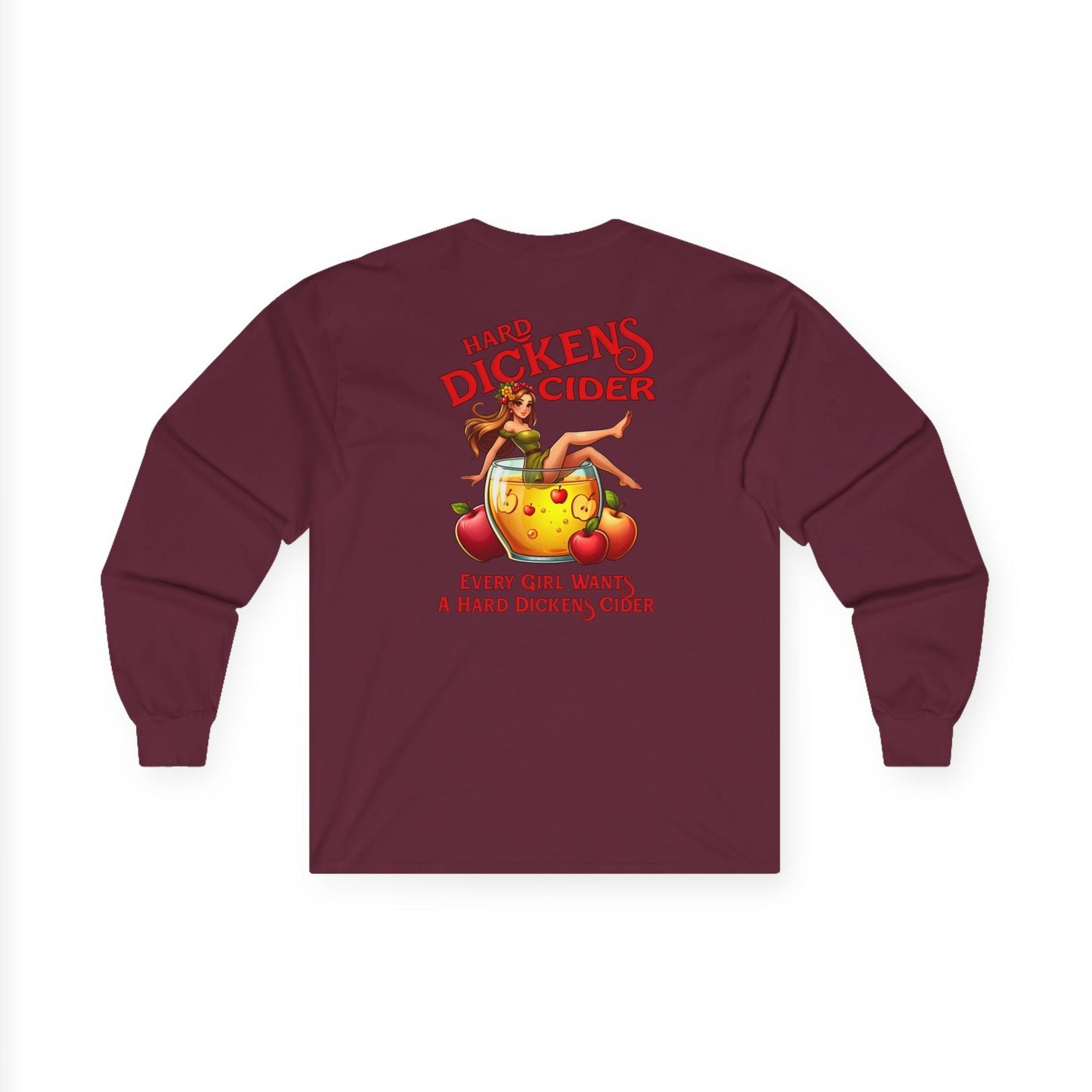 Hard Dickens Cider Front/Back Long Sleeve Tee The Devil's Pickle