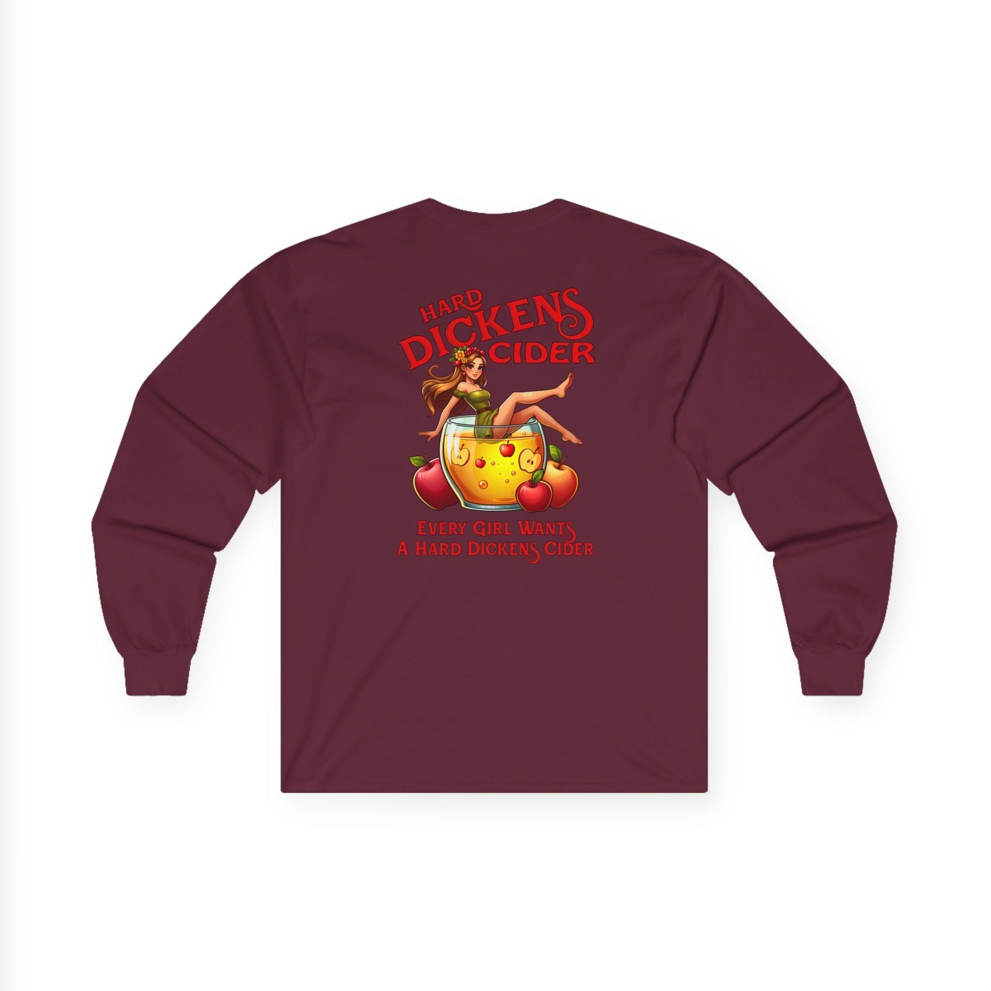 Hard Dickens Cider Front/Back Long Sleeve Tee The Devil's Pickle