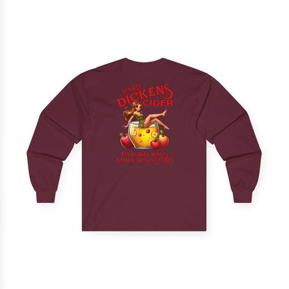 Hard Dickens Cider Front/Back Long Sleeve Tee The Devil's Pickle