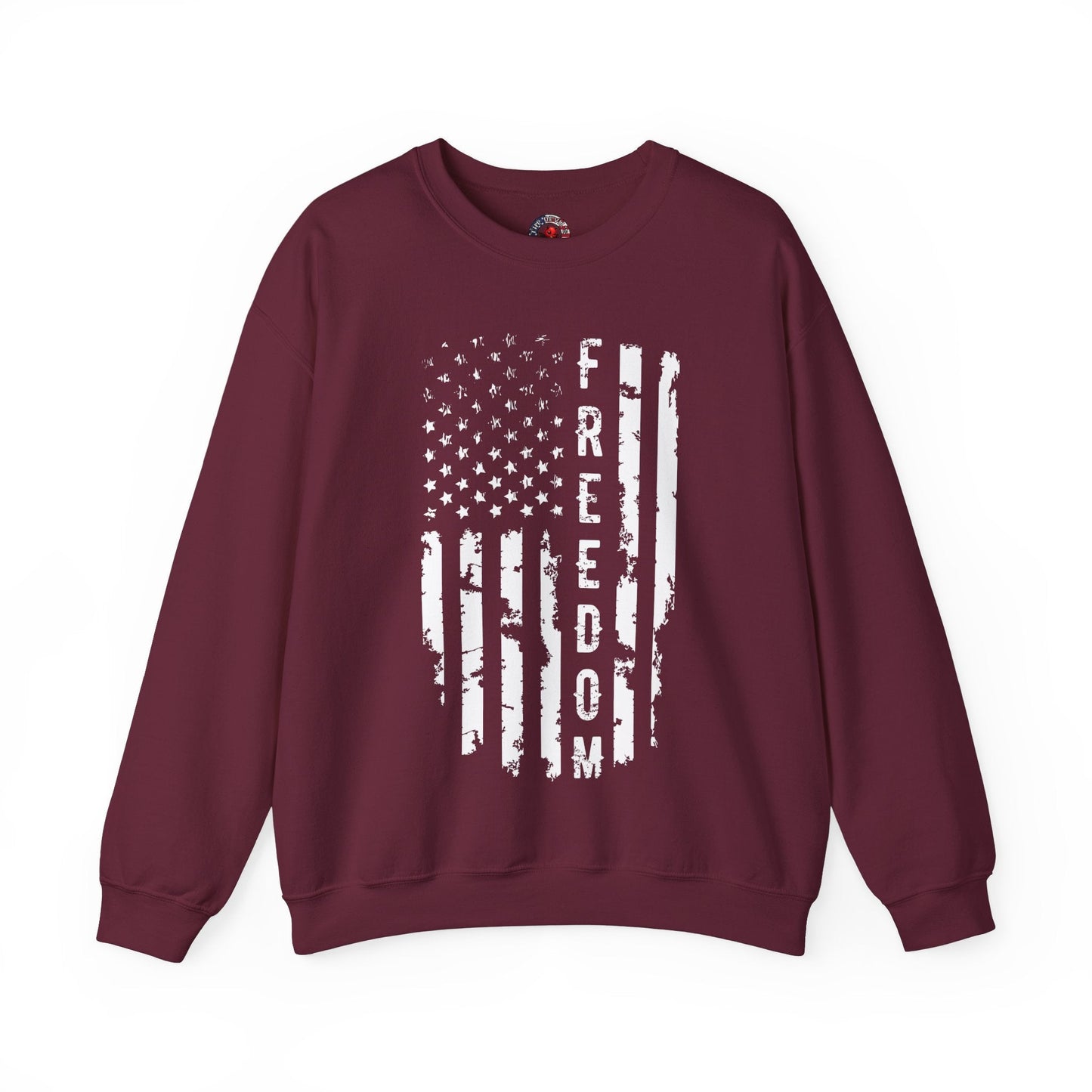 Freedom American Flag Crewneck Sweatshirt The Devil's Pickle
