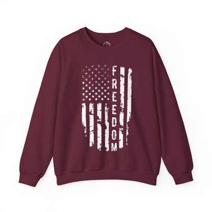 Freedom American Flag Crewneck Sweatshirt The Devil's Pickle