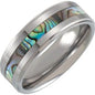 Tungsten 8 mm Stepped-Edge Mother of Pearl Inlay Comfort-Fit Band Size 12 Ethereal Legacy Boutiques