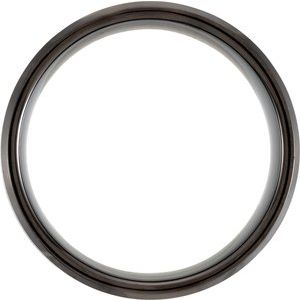 Black & Blue PVD Tungsten 8 mm Beveled-Edge Grooved Comfort-Fit Band Size 7.5 Ethereal Legacy Boutiques