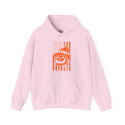 Pumpkin American Flag Hooded Sweatshirt The Devil's Pickle