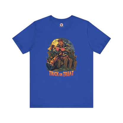 Axe Wielding Zombie Trick or Treat T-Shirt The Devil's Pickle