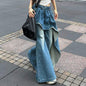 Autumn Winter False-two-piece Slim Flare Pants See size chart under “more details” The Fashion Celestial