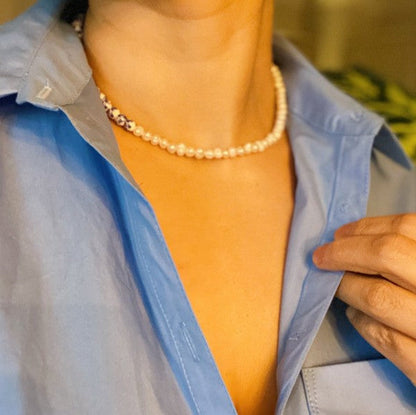 So Fresh Pearl And Porcelain Choker Necklace Shop Style & More | Fresh Looks, Everyday Deals & Free Shipping