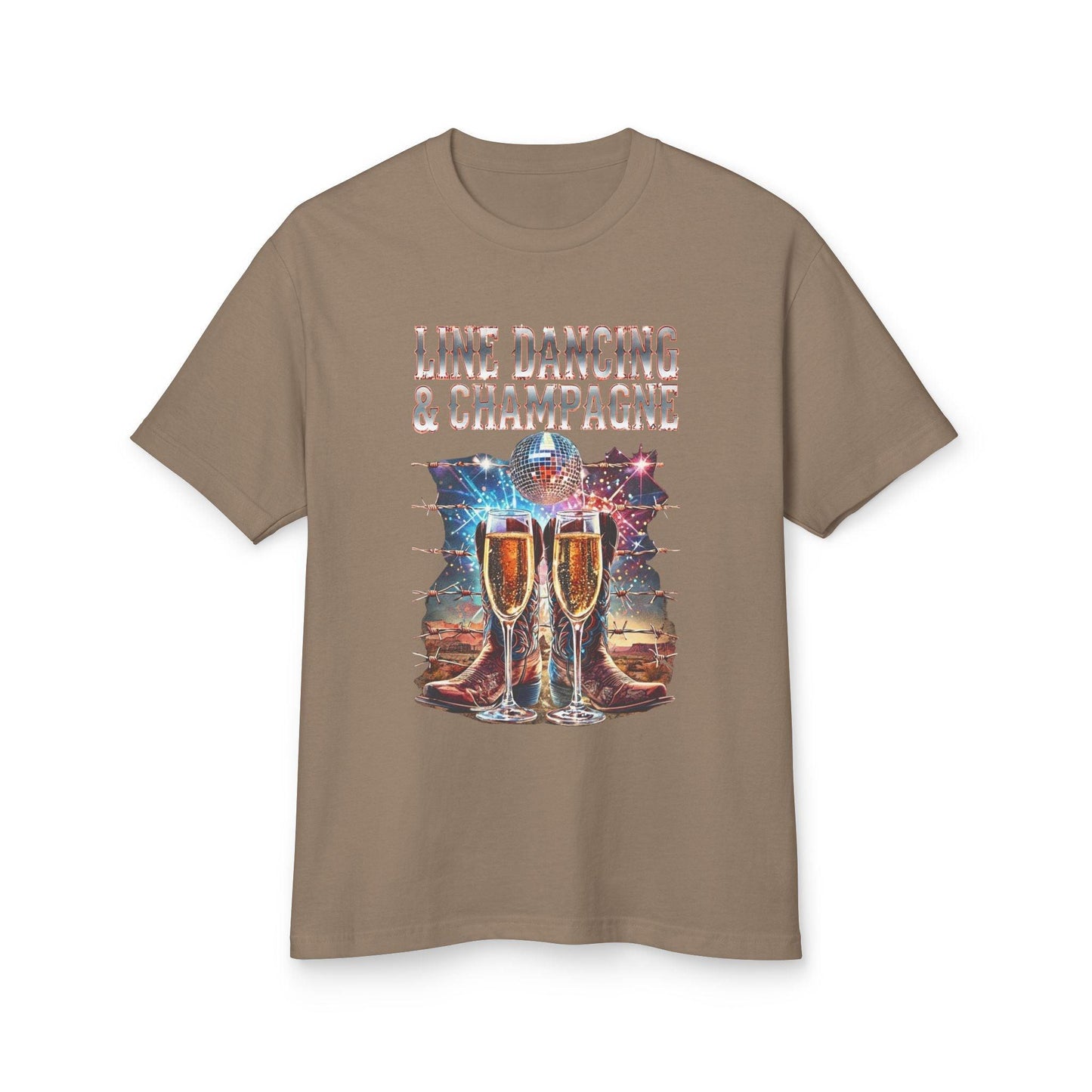 Line Dancing and Champagne T-Shirt Country in My Heart