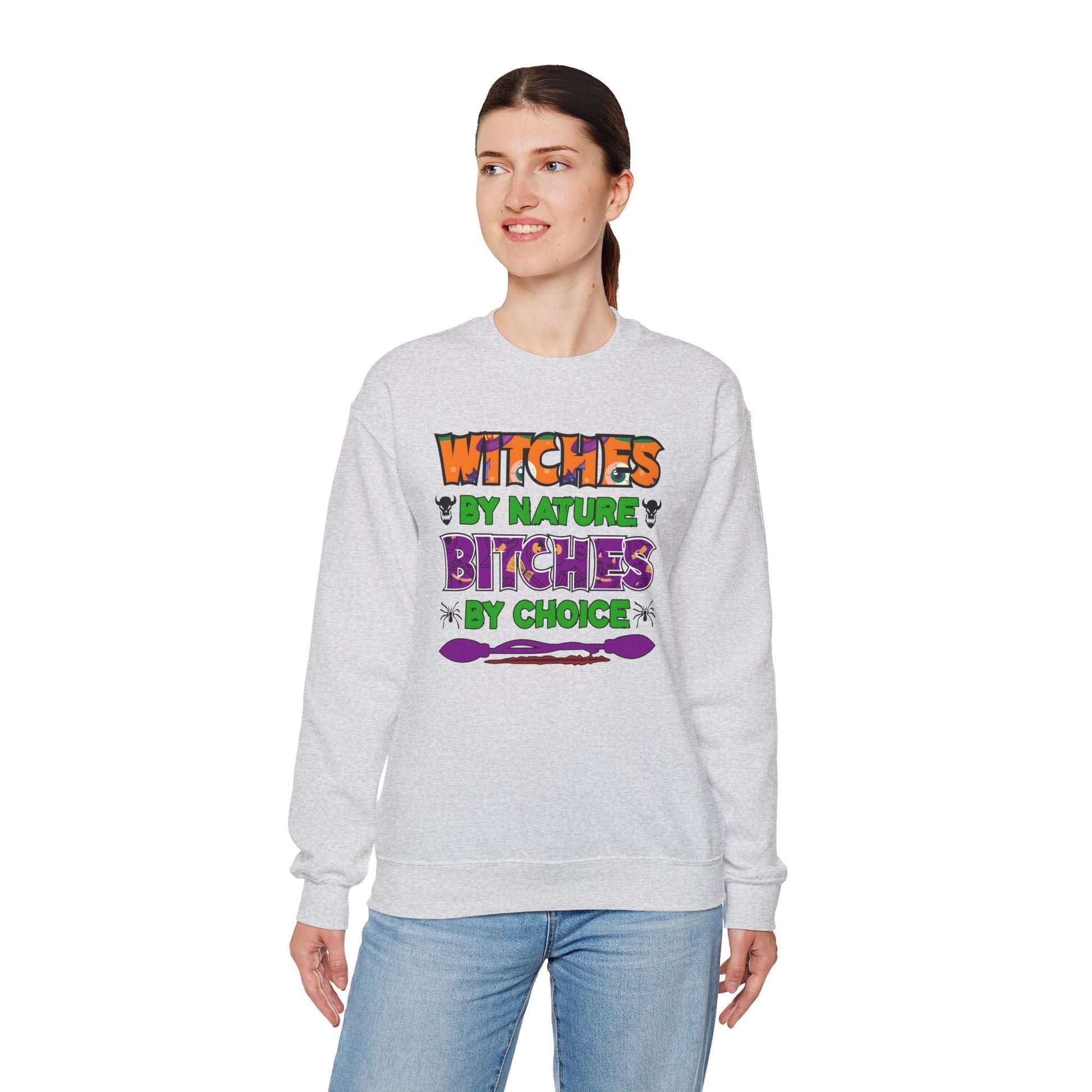 Witches By Nature Bitches By Choice Crewneck Sweatshirt The Devil's Pickle