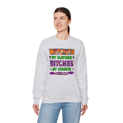 Witches By Nature Bitches By Choice Crewneck Sweatshirt The Devil's Pickle