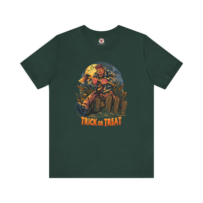 Axe Wielding Zombie Trick or Treat T-Shirt The Devil's Pickle