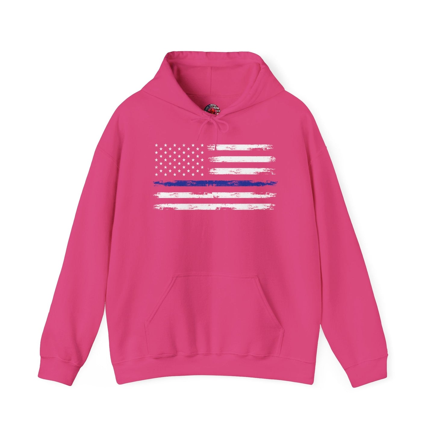 Thin Blue Line American Flag Hooded Sweatshirt The Devil's Pickle