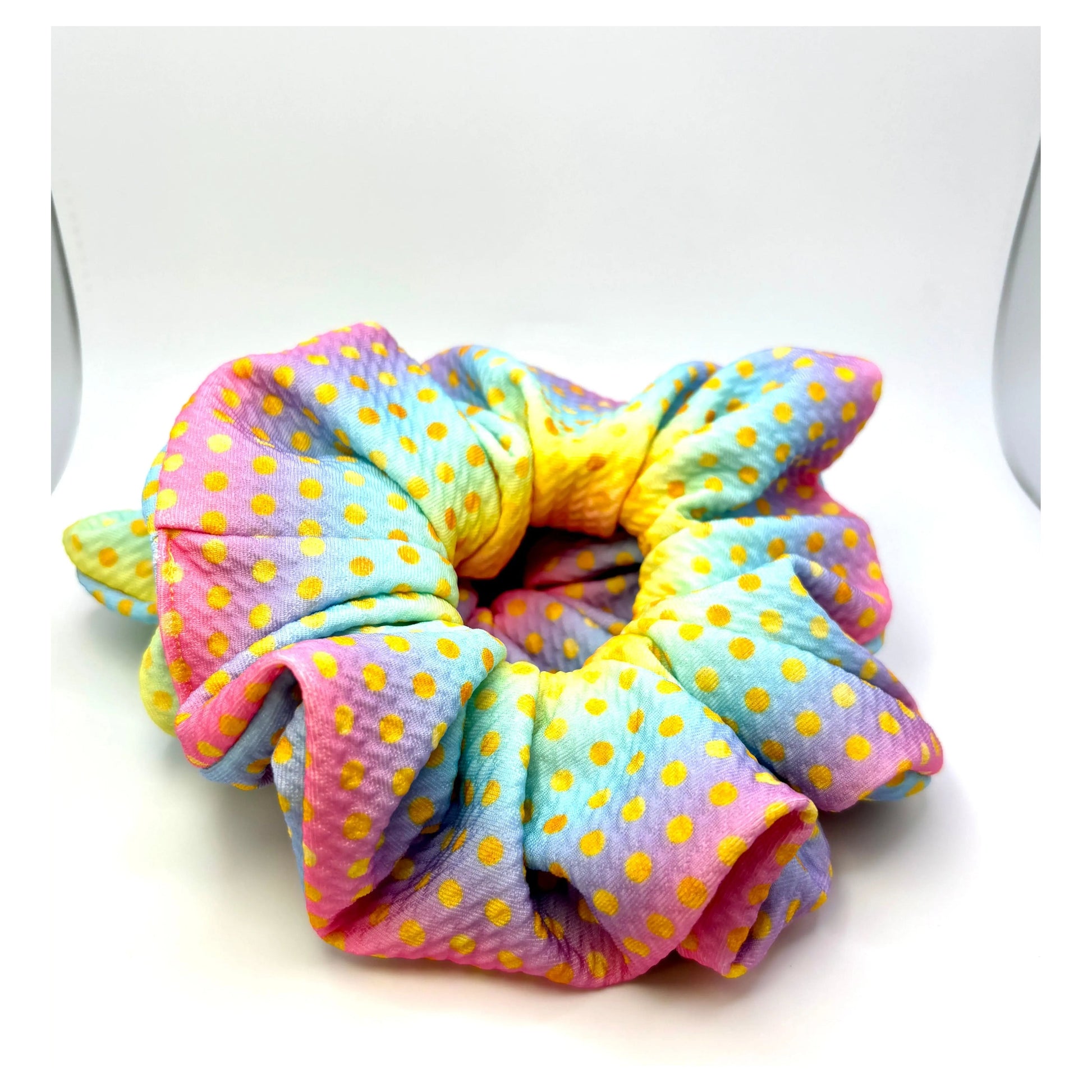 Gold Dot Ombre Rainbow Bullet Scrunchie Enchanted Scrunch