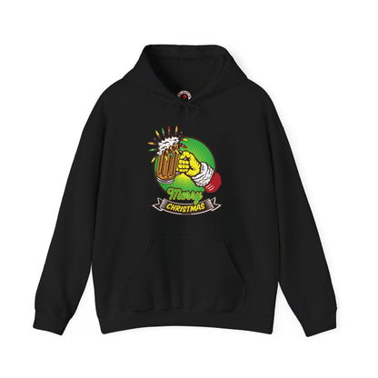 Merry Christmas Beer Hooded Sweatshirt The Devil's Pickle