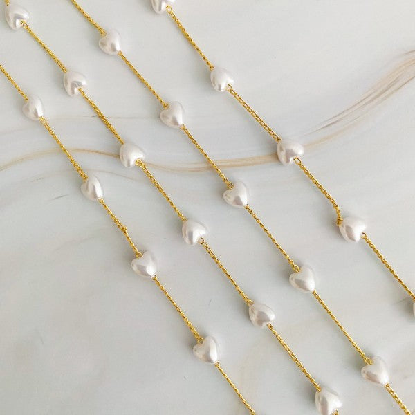Pearl Heart Long Chain Necklace Shop Style & More | Fresh Looks, Everyday Deals & Free Shipping