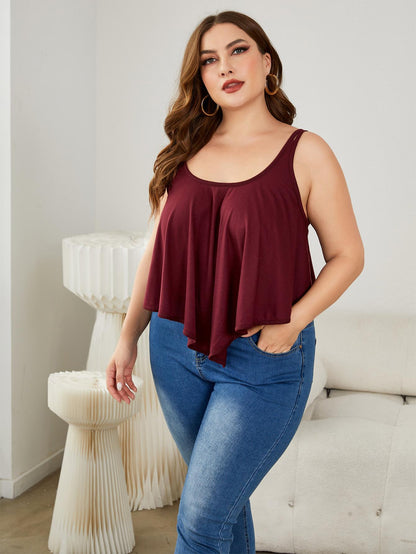 Plus Size Double-Strap Scoop Neck Cami See size chart under “more details” The Fashion Celestial