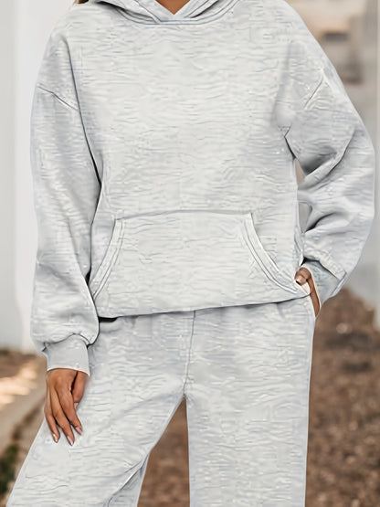 Women’s Plus Size Lounge Set – Oversized Hoodie & Baggy Sweatpants FitiqueFit