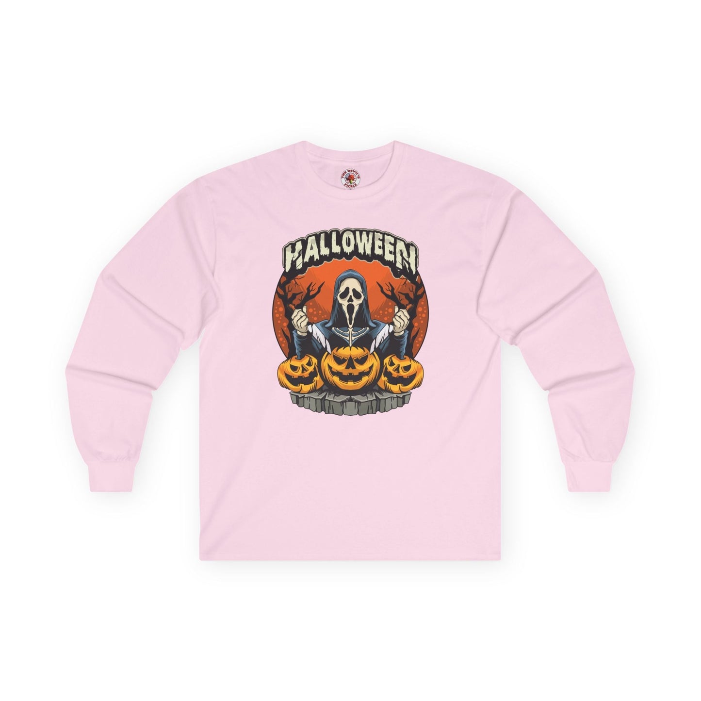 Screamer Killer Ghost Halloween Long Sleeve Tee The Devil's Pickle