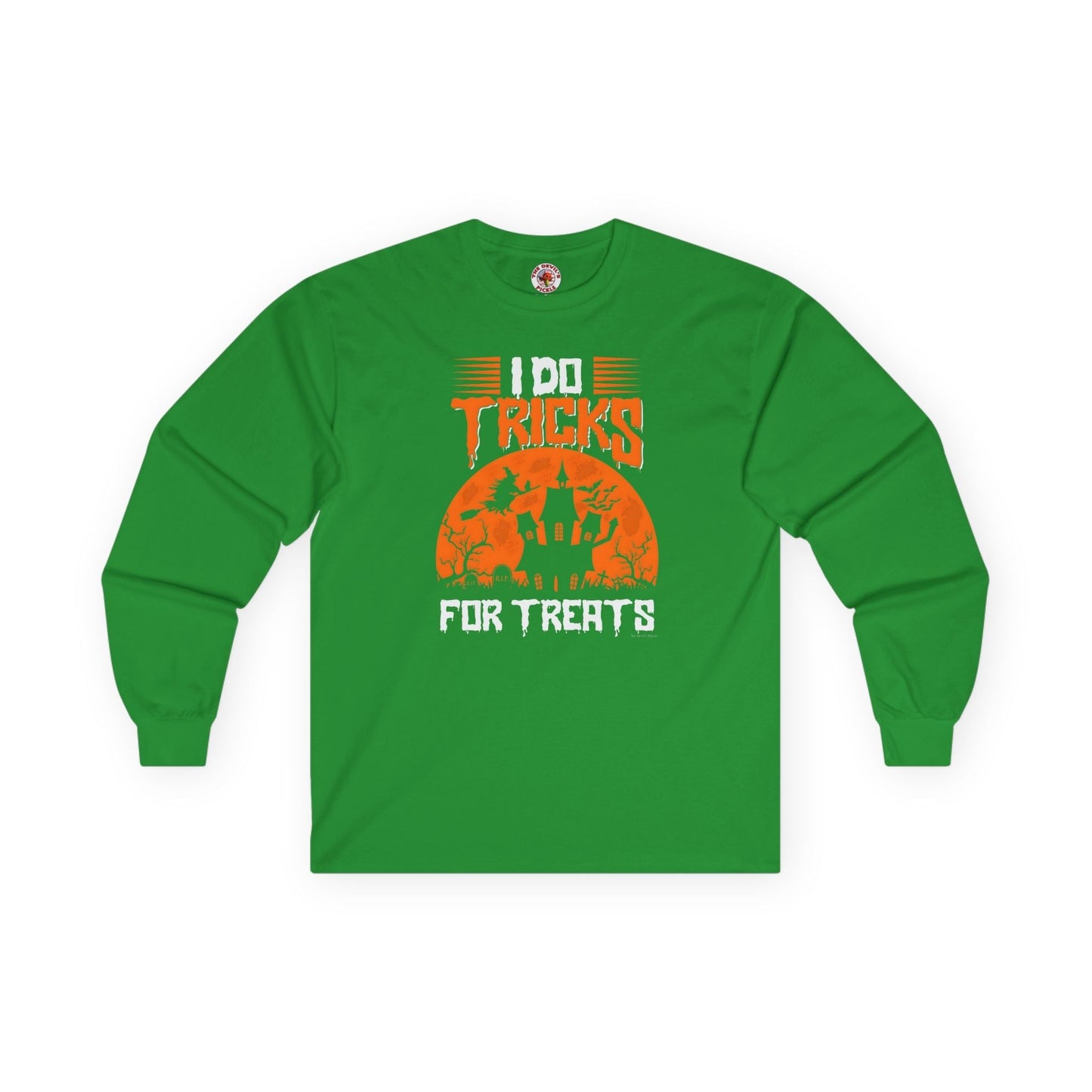 I Do Tricks For Treats Long Sleeve Tee The Devil's Pickle
