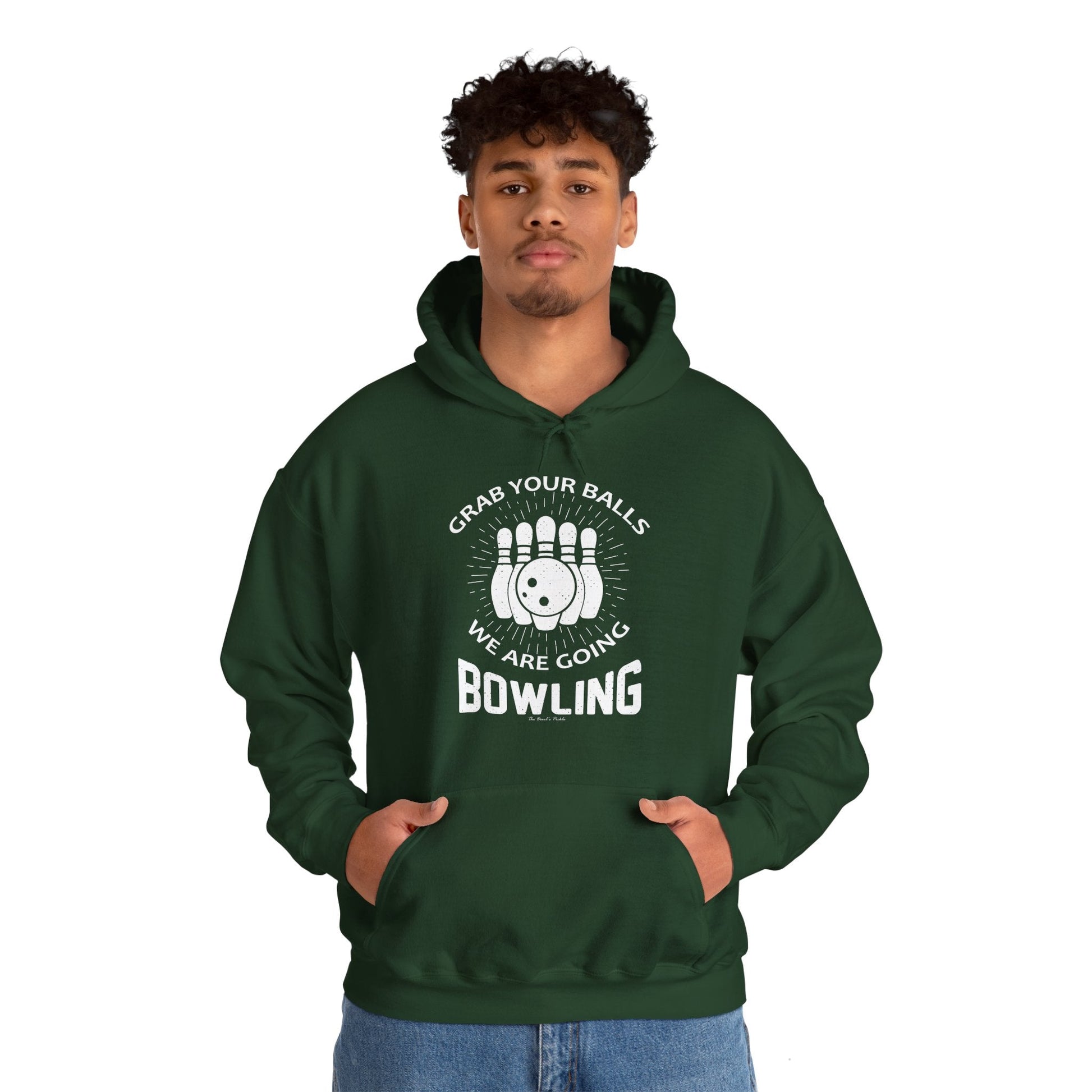 Grab Your Balls We Are Going Bowling Hooded Sweatshirt The Devil's Pickle