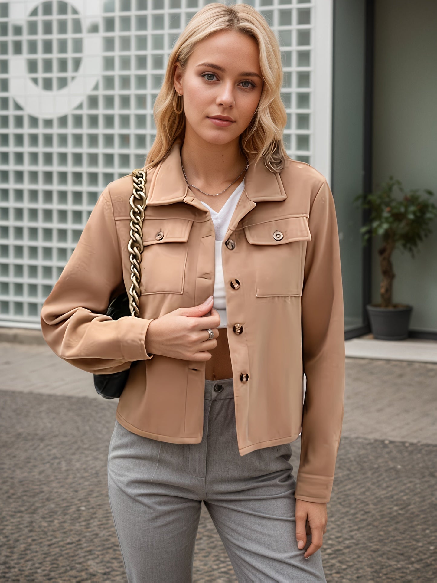 Women’s Plus Size Flannel Jacket FitiqueFit