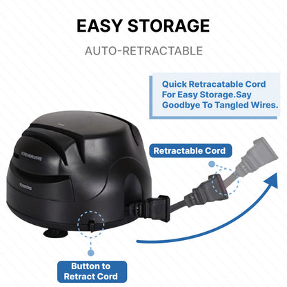 [Professional Knife Sharpener] WANVOAPLS Professional Electric Knife Sharpener 28D-4 Model - 4-Slot Sharpening System, Dual Voltage (36V-100V) with US Plug, ABS Material - Ideal for Kitchen Knives and Utensils | Modern Kitche NovaCart