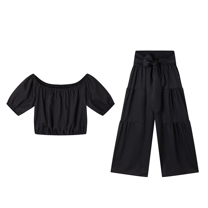 High-Waist Flared Pants & Top Two-Piece Set – 7 Colors, S–2XL FitiqueFit