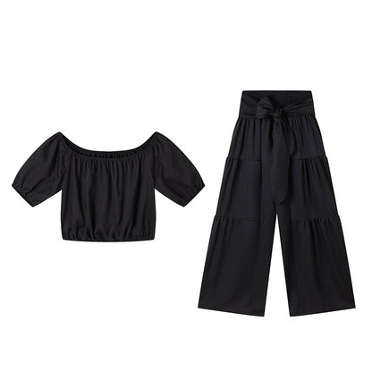High-Waist Flared Pants & Top Two-Piece Set – 7 Colors, S–2XL FitiqueFit