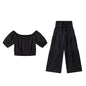 High-Waist Flared Pants & Top Two-Piece Set – 7 Colors, S–2XL FitiqueFit