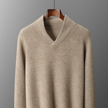 Men's Knitted Bottoming Shirt Pullover Long Sleeve Sweater Loose Casual Grayceful LLC