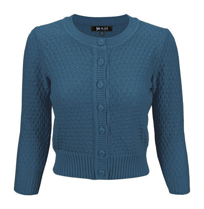Cute Pattern Cropped Cardigan Sweater  3/4 Sleeve Shop Style & More | Fresh Looks, Everyday Deals & Free Shipping