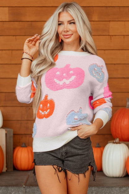 Halloween Pumpkin Crewneck Sweater Shop Style & More | Fresh Looks, Everyday Deals & Free Shipping