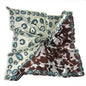 Western Style Cow Pattern Turquoise Scarf – Elegant Cowgirl Accessory Country in My Heart