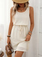 Breezy Waffle-Knit Drawstring Mini Tank Dress Country in My Heart