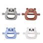 Baby Gloves Teething Rubber Silicone Baby Anti-Eating Hands Soothing Rattles Hand Ring Teething Stick Bite Toy