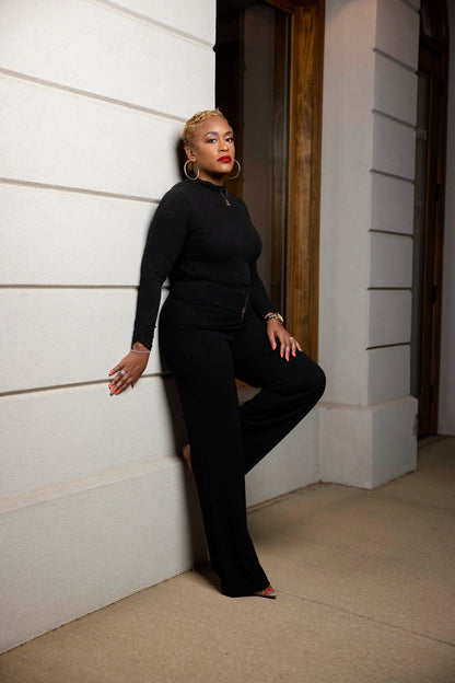 Black Valentina Dress Pants The Bella Noire Store