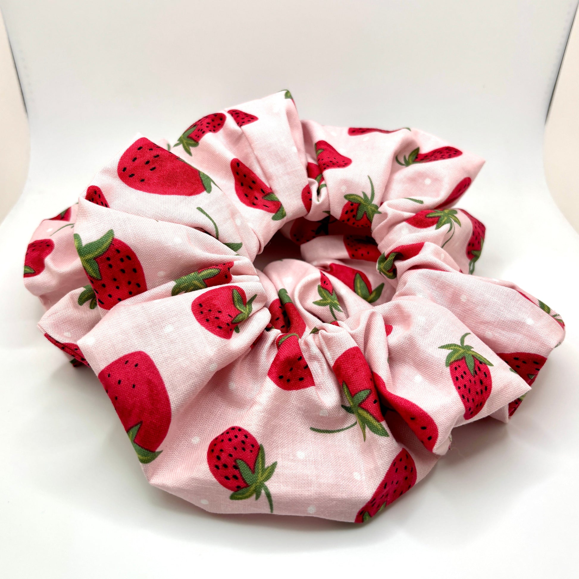 Pink Strawberry Summer Scrunchie Enchanted Scrunch