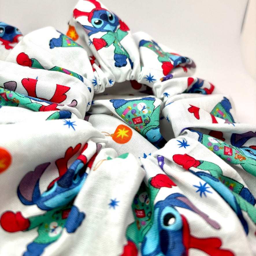 White Stitch Christmas Scrunchie Enchanted Scrunch