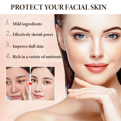 JAYSUING Strawberry Bha Pore-Smooth Face Serum, Carry Bright Color Of Skin To Improve Dark Heavy Fine Pores Hydrating Essence