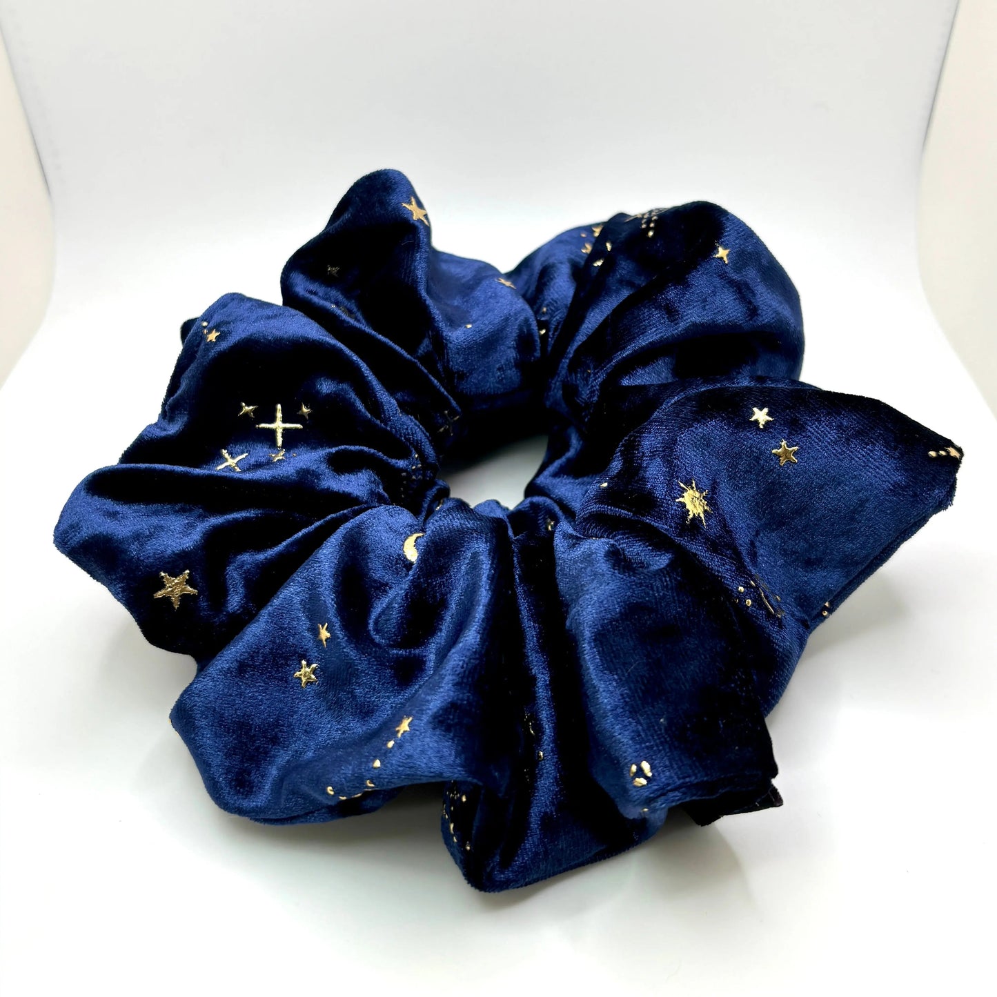 Celestial Star Navy Crushed Velvet Scrunchie Enchanted Scrunch