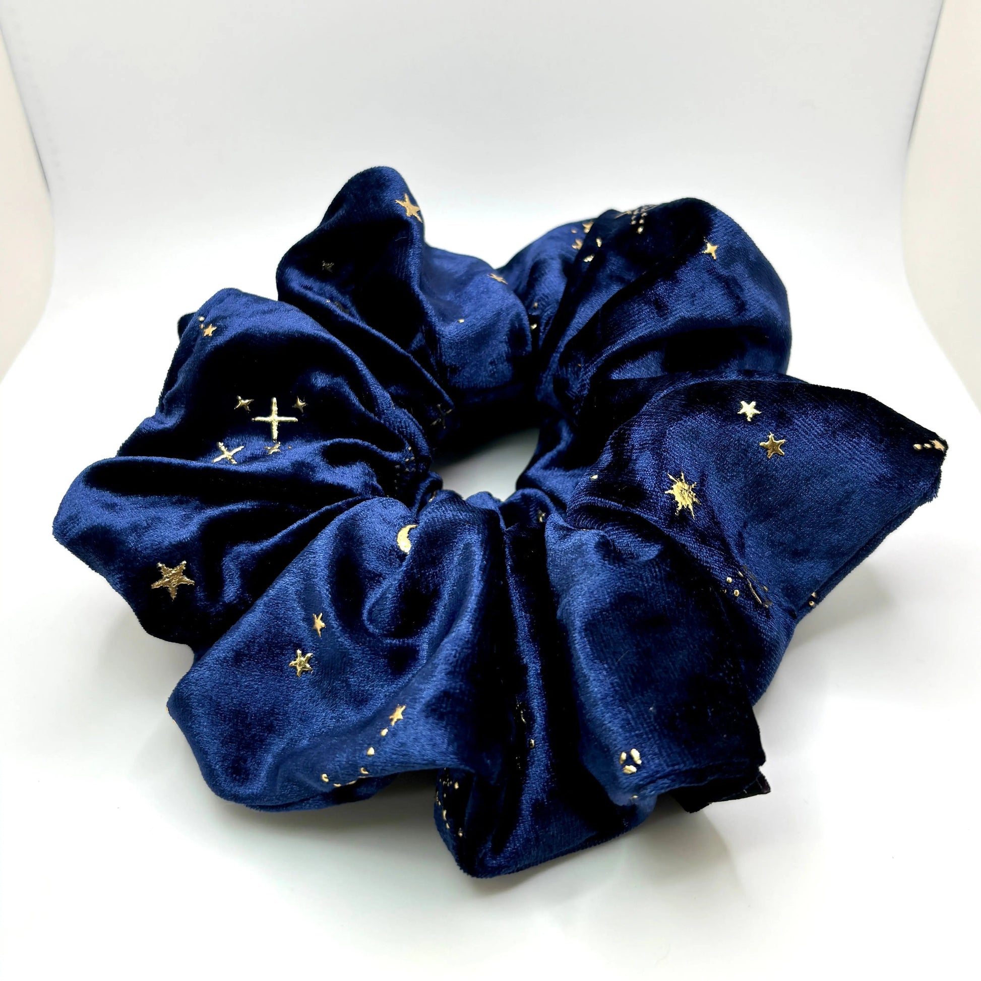 Celestial Star Navy Crushed Velvet Scrunchie Enchanted Scrunch