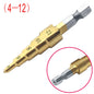 Hexagon Shank Straight Groove Step Drill Pagoda Drill Step High Speed Steel 4241 Drill Bit Set 4-32 4-20 4-12