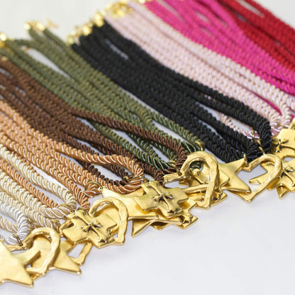 Silk Cord Pendant Necklace 24K Gold Plated Deep South Originals