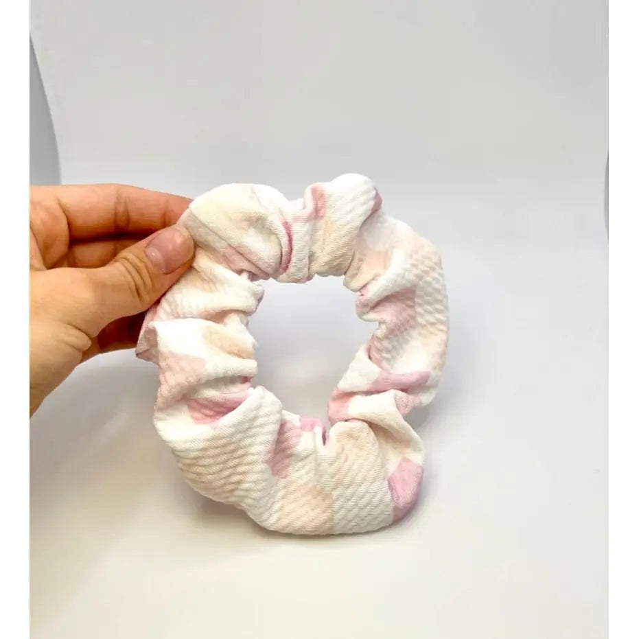 Mini Pink Checkered Bullet Scrunchie Enchanted Scrunch