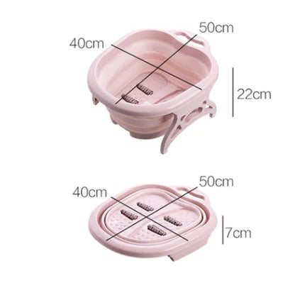 Folding Foot Soaking Basin with Massage Function