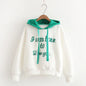 Embroidered Hooded Sweatshirt with Fleece Lining