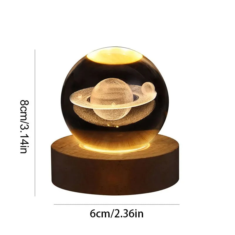 LED Night Light Milky Way Galaxy Solar System Crystal Ball ViralGalleria.com