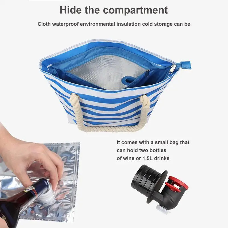Insulated Tote Bag with Drink Dispenser ViralGalleria.com