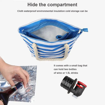 Insulated Tote Bag with Drink Dispenser ViralGalleria.com